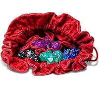 Metallic Dice Games FanRoll Dragon StormTM Velvet Compartment Dice Bag: Red Drag