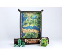 Metallic Dice Games FanRoll, Pathfinder Bundle Set con dadi, borsa per dadi e va