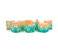 Metallic Dice Games Poly Set Layered Stardust Tramonto w/Argento (7)