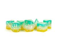 Metallic Dice Games Poly Set Layered Stardust Tropics w/Silver (7)
