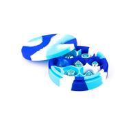 Metallic Dice Games Silicone Round Dice Case: Blue/White/Light Blue, Role Playin