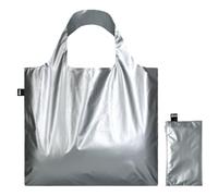 METALLIC, Matt Silver. Bag: LOQI BAG: Ich wiege 55 g. Ich kann 20 kg tragen. Ich bin wasserabweisend. Ich bin aus Polyester