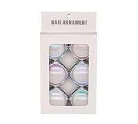 Metallic Nail Powder Mirror Effect Nail Powder Manicure Pigment DIY Nail Art Decoration 6 Colors, metallic nail powder