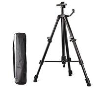Metallic Tripod Easel, 54-162cm Tabletop And Floor Standing Easel, for Indoor/Outdoor Painting, with Carry Bag, 8 Colors