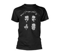 METALLICA - 4 FACES BLACK T-Shirt, Front & Back Print Large