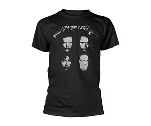METALLICA - 4 FACES BLACK T-Shirt, Front & Back Print Small
