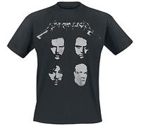 Metallica 4 Faces Uomo T-Shirt Nero XXL 100% Cotone Regular