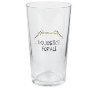 Metallica And Justice For All Unisex Boccale birra trasparente vetro