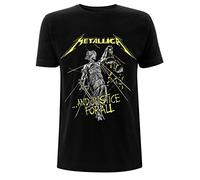 Metallica 'And Justice For All Tracks BP' (Nero) Maglietta- NUOVO E UFFICIALE