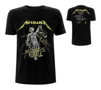 Metallica 'And Justice For All Tracks BP' (Nero) Maglietta- NUOVO E UFFICIALE