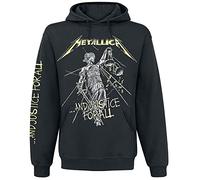 Metallica ...And Justice for all Uomo Felpa con Cappuccio Nero 80% Cotone, 20% Poliestere Regular
