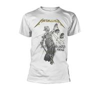 METALLICA AND JUSTICE FOR ALL (WHITE) T-Shirt NUOVO