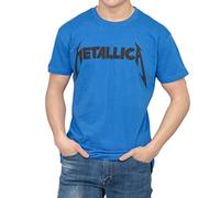 Metallica Beavis & Butthead Logo Maglietta Blu Adulto, Blu, S