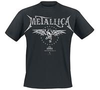 Metallica Biker Uomo T-Shirt Nero 4XL 100% Cotone Regular