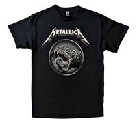 Metallica T Shirt Nero Album Manifesto Band Logo Nuovo Ufficiale Unisex Nero Size XL