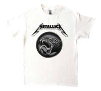 Metallica 'Black Album Poster' (Bianco) T-Shirt - NUOVO E UFFICIALE