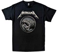 Metallica Black Album Poster Black S Maglietta
