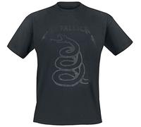 Metallica Black Snake Uomo T-Shirt Nero 4XL 100% Cotone Regular