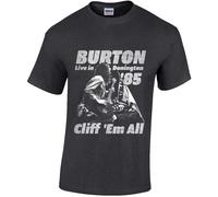 Metallica Cliff Burton Maglietta Retrò Adulto Unisex (PH3478)