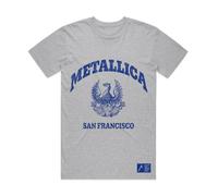 Metallica College Crest Grey autorizzato Uomo maglietta