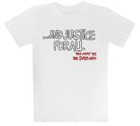 Metallica E Giustizia per Tutti Maglietta Bianca per Bambini T-Shirt A Maniche Corte per Bambini Kids White Tee Children Short Sleeve T-Shirt
