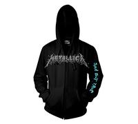 Metallica Felpa con cappuccio da uomo Sad But True con cerniera, nera, nero, Small