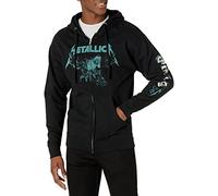 Metallica Felpa con Cappuccio Ufficiale S&m2 Moose Skull Zip, Nero, X-Large