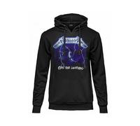 Metallica Felpa Ufficiale Ride The Lightning. Felpa con Cappuccio Unisex in Cotone. vestibilità Regular per Adulto e Ragazzo L