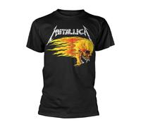 METALLICA - FLAMING SKULL TOUR '94 BLACK T-Shirt, Front & Back Print Small