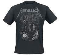 Metallica Hammett Ouija Guitar Uomo T-Shirt Nero L 100% Cotone Regular