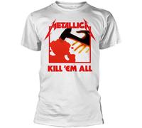 Metallica Kill 'Em all Uomo T-Shirt Bianco M 100% Cotone Regular