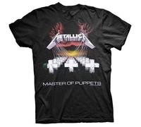 METALLICA - MASTER OF PUPPETS TRACKS BLACK T-Shirt, Front & Back Print Large
