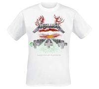 METALLICA - MASTER OF PUPPETS (WHITE) WHITE T-Shirt, Front & Back Print Small