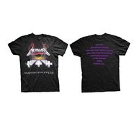 METALLICA - MASTER OF PUPPETS TRACKS BLACK T-Shirt, Front & Back Print Large