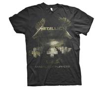 Metallica 'Master Of Puppets Distressed' (Nero) T-Shirt - NUOVO E UFFICIALE