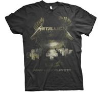 Metallica Master of Puppets Distressed_Men_bl_TS: M T-Shirt, Nero (Black Black), Medium Uomo