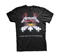 METALLICA - MASTER OF PUPPETS TRACKS BLACK T-Shirt, Front & Back Print Large