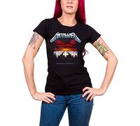 Metallica 'Master Of Puppets Tracks' (Nero) T-shirt aderente da donna