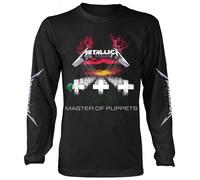 Metallica 'Master Of Puppets Tracks' (Nero) Maglia a Manica Lunga - UFFICIALE