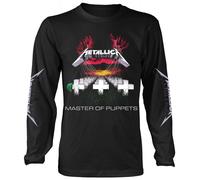 Metallica 'Master Of Puppets Tracks' (Nero) Maglia a Manica Lunga - UFFICIALE
