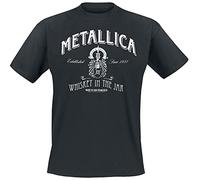 Metallica Master of Puppets Uomo T-Shirt Nero 100% Cotone Regular