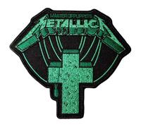 Metallica Master Of Puppets Verde Cross Standard Woven Patch Size One Size