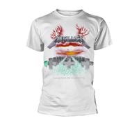 METALLICA - MASTER OF PUPPETS (WHITE) WHITE T-Shirt, Front & Back Print Large