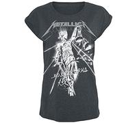 Metallica Raining Light Donna T-Shirt Grigio 60% Cotone, 40% Poliestere Regular