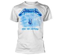 Metallica 'Ride The Lightning' (Bianca) T-Shirt - NUOVO E UFFICIALE