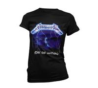 Metallica 'Ride The Lightning Tracks' (Black) Womens Fitted T-Shirt (xx-large)