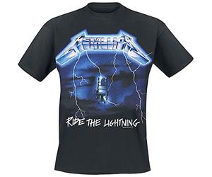 Metallica Ride The Lightning Uomo T-Shirt Nero 4XL 100% Cotone Regular