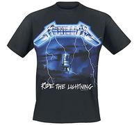 Metallica Ride The Lightning Uomo T-Shirt Nero S 100% Cotone Regular