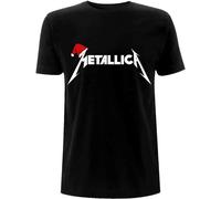 Metallica Santa Hat Logo Black XL Maglietta