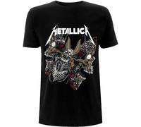 Metallica Skull Moth Uomo T-Shirt Nero XL 100% Cotone Regular